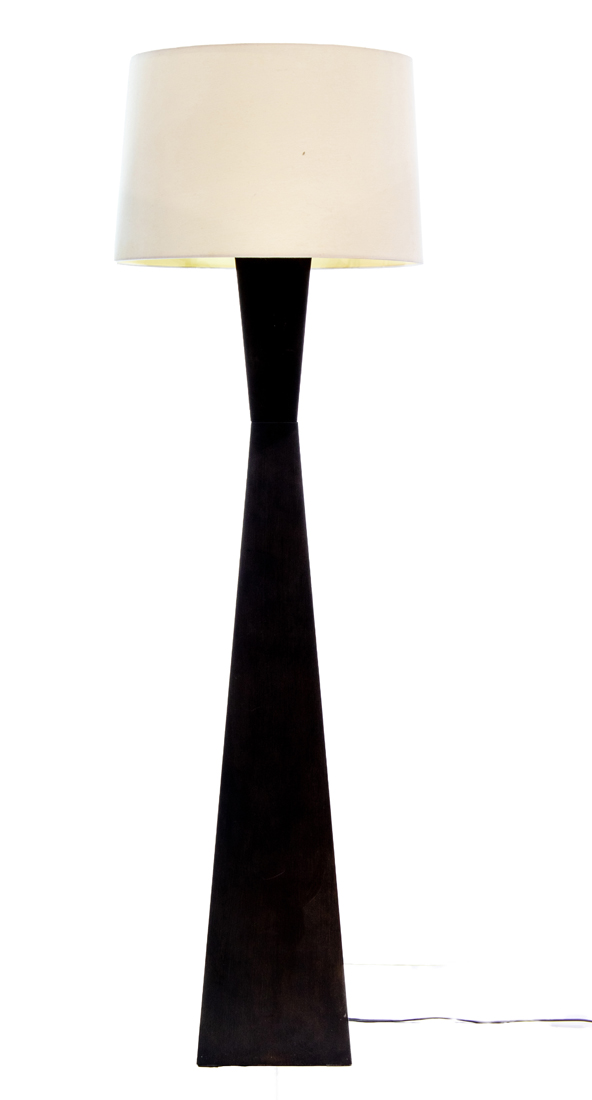 A MODERN WOOD FLOOR LAMP A Modern