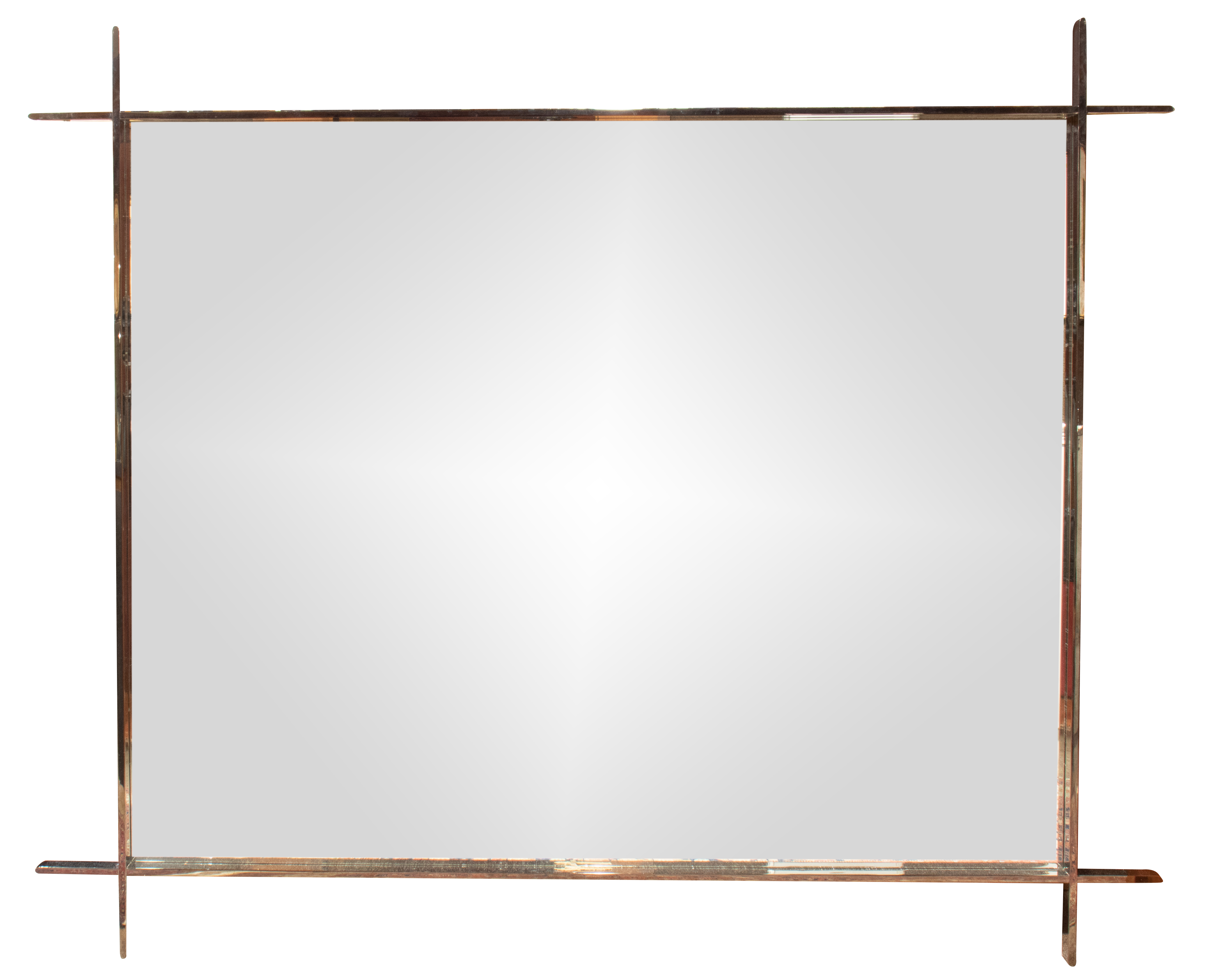 A CONTEMPORARY LARGE CHROME FRAMED