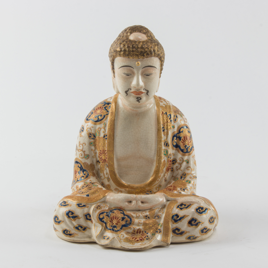 JAPANESE SATSUMA FIGURE OF BUDDHA 2d310a