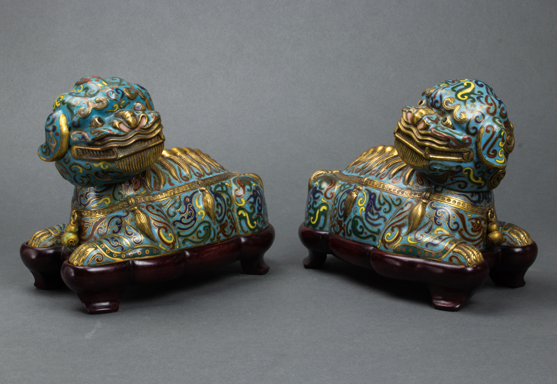 PAIR OF CHINESE CLOISONNE ENAMEL 2d3121