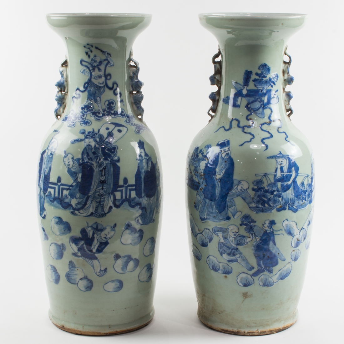 PAIR OF CHINESE BLUE AND WHITE 2d314a