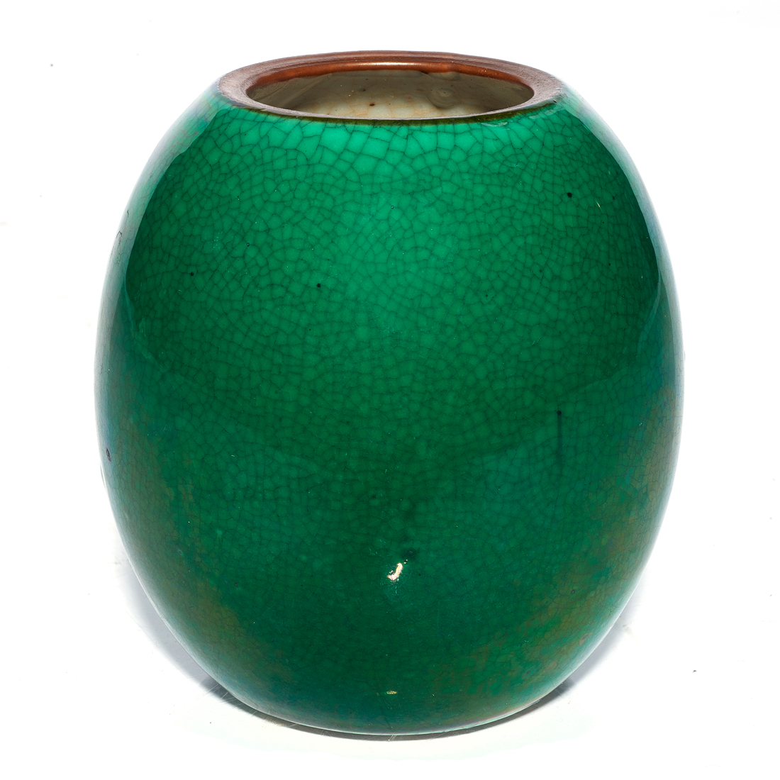 CHINESE APPLE GREEN CRACKLE GLAZED 2d3153