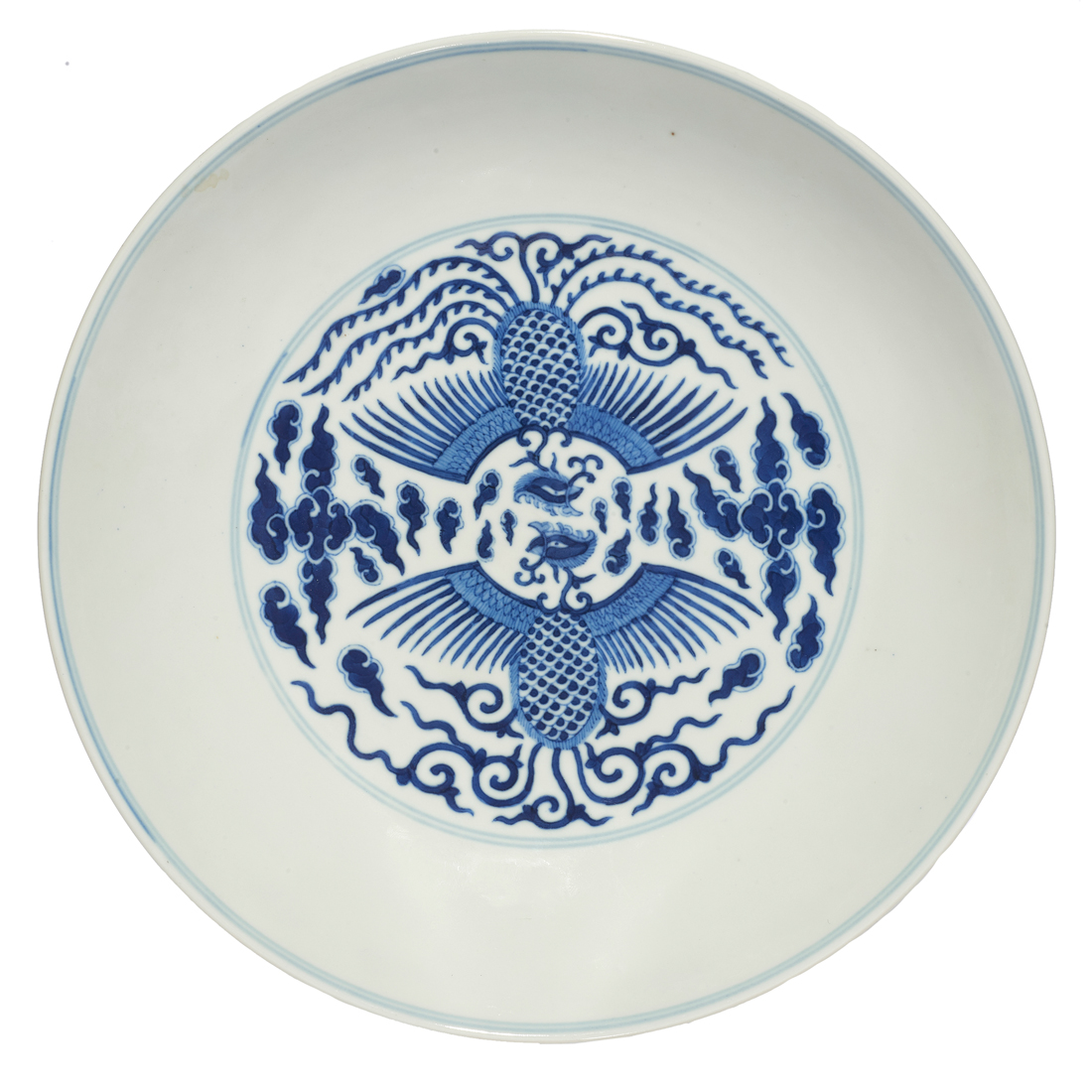 CHINESE BLUE AND WHITE PHOENIX  2d314c