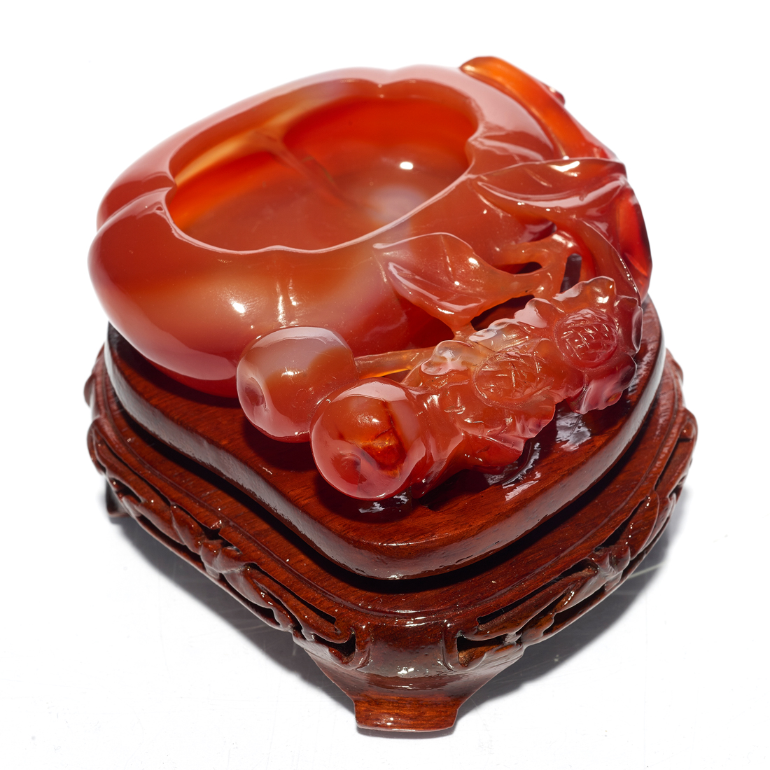 CHINESE CARNELIAN AGATE BRUSH WASHER 2d317b