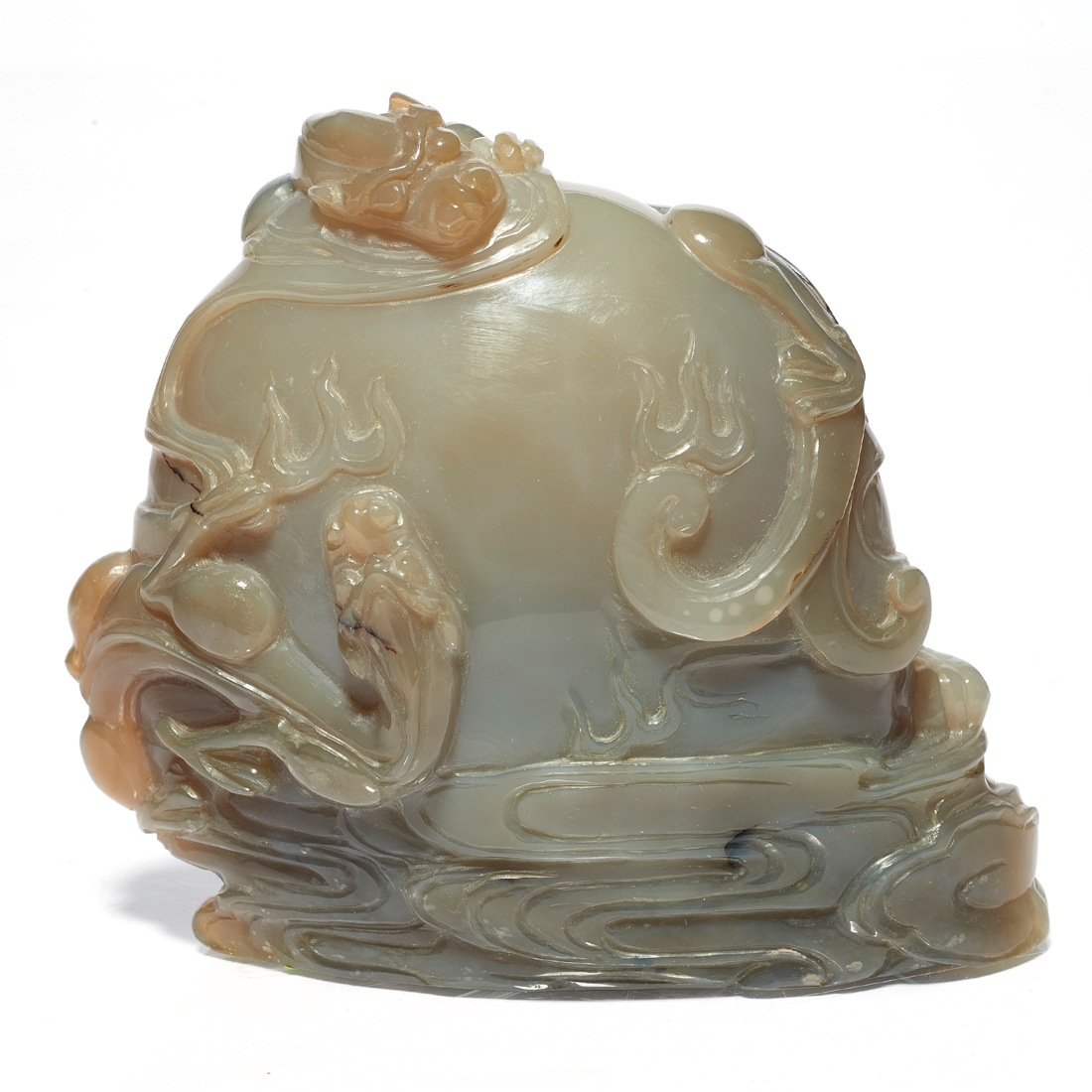 CHINESE AGATE BOULDER CARVING Chinese
