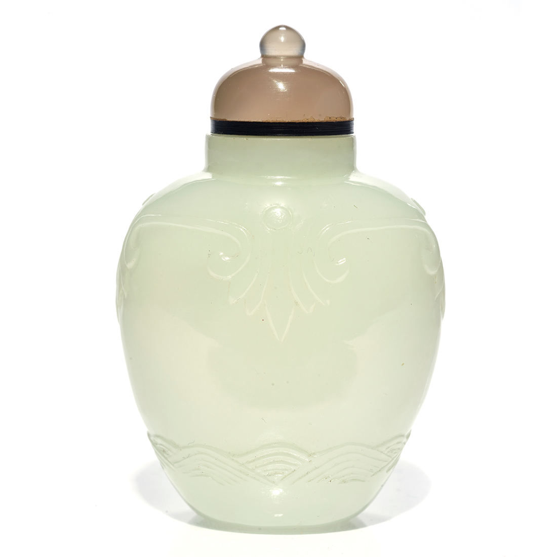 CHINESE WHITE JADE SNUFF BOTTLE 2d3185