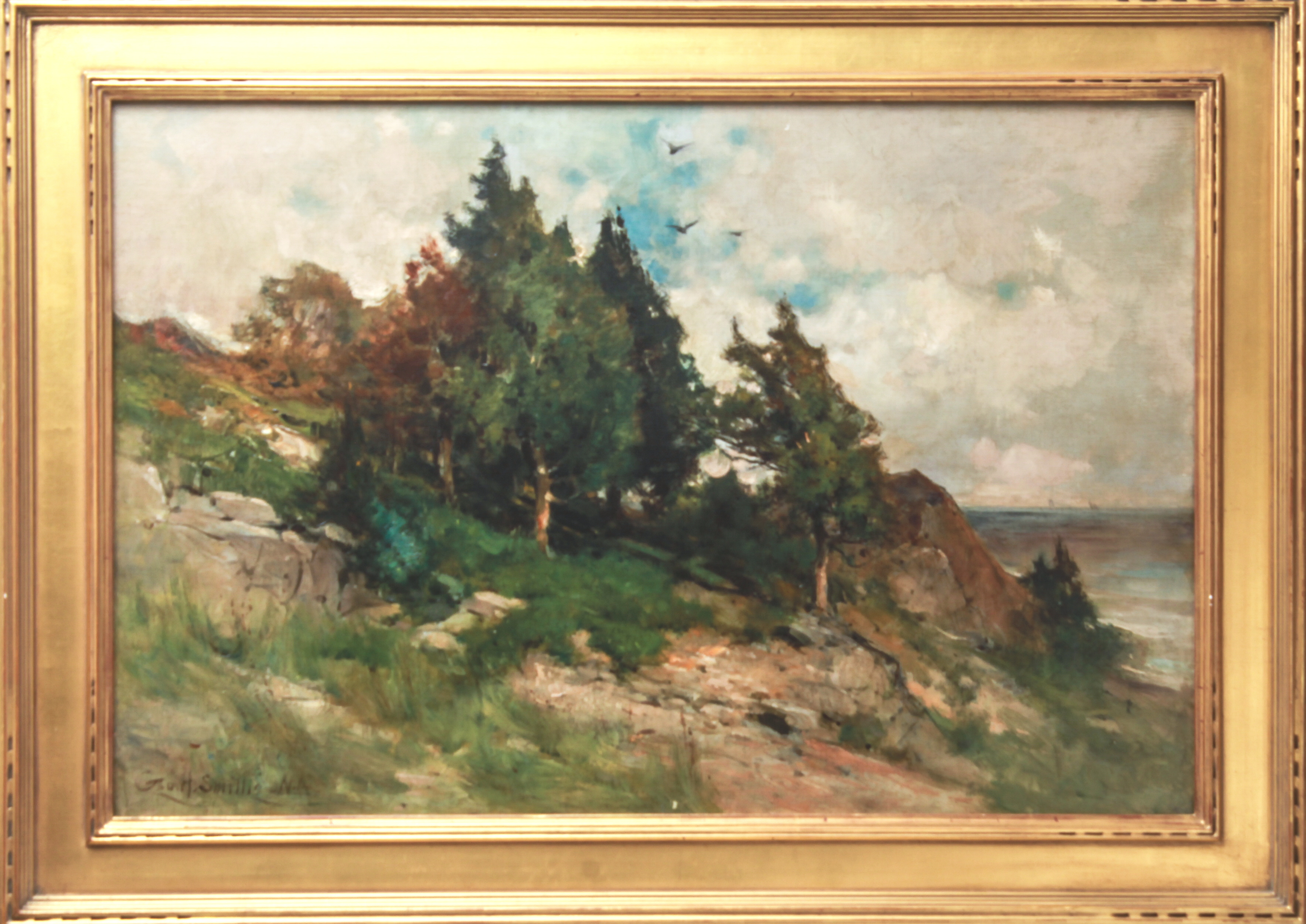 GEORGE SMILLIE COASTLINE WITH TREES 2d33e7