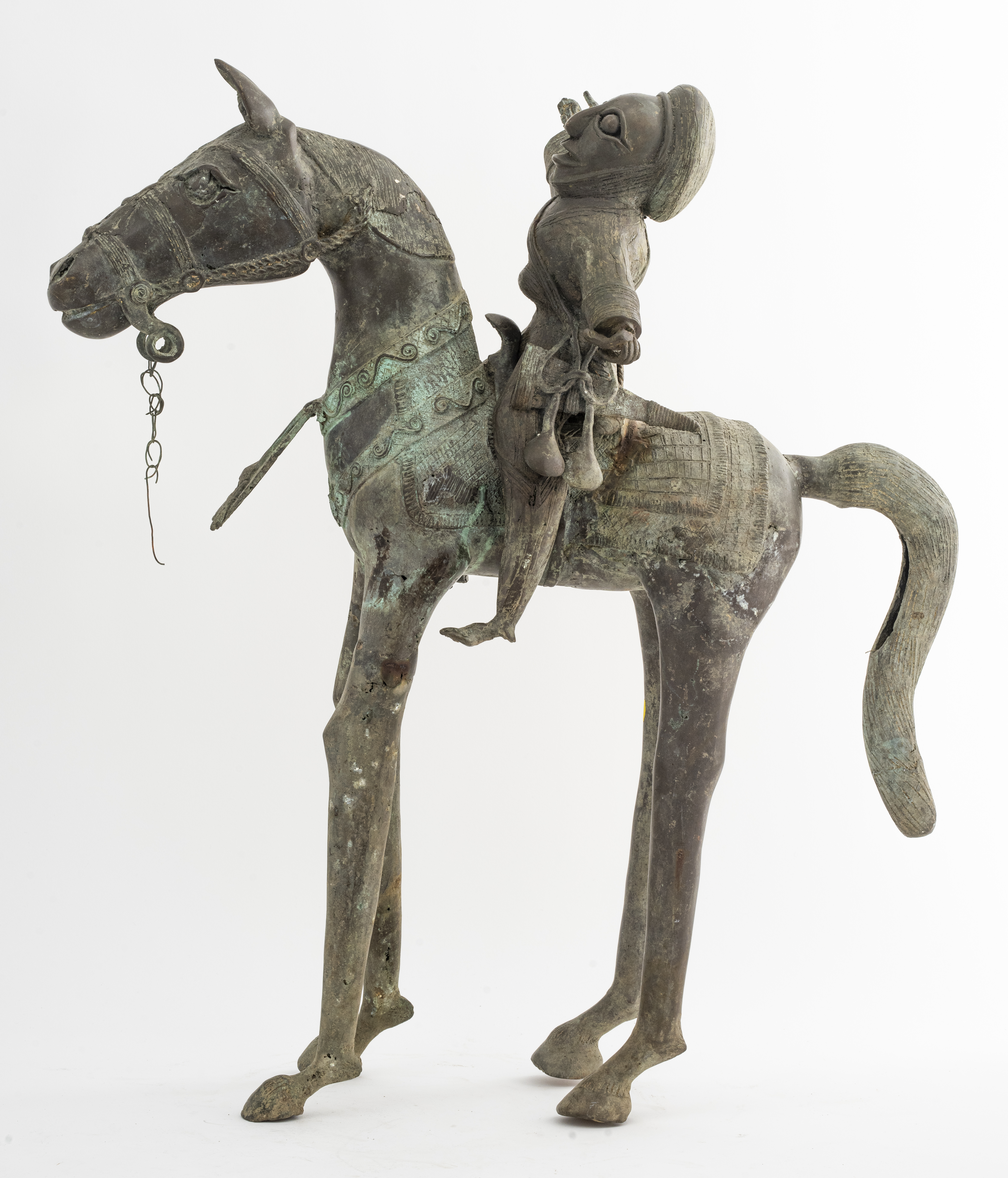 AFRICAN DOGON HORSE WITH RIDER