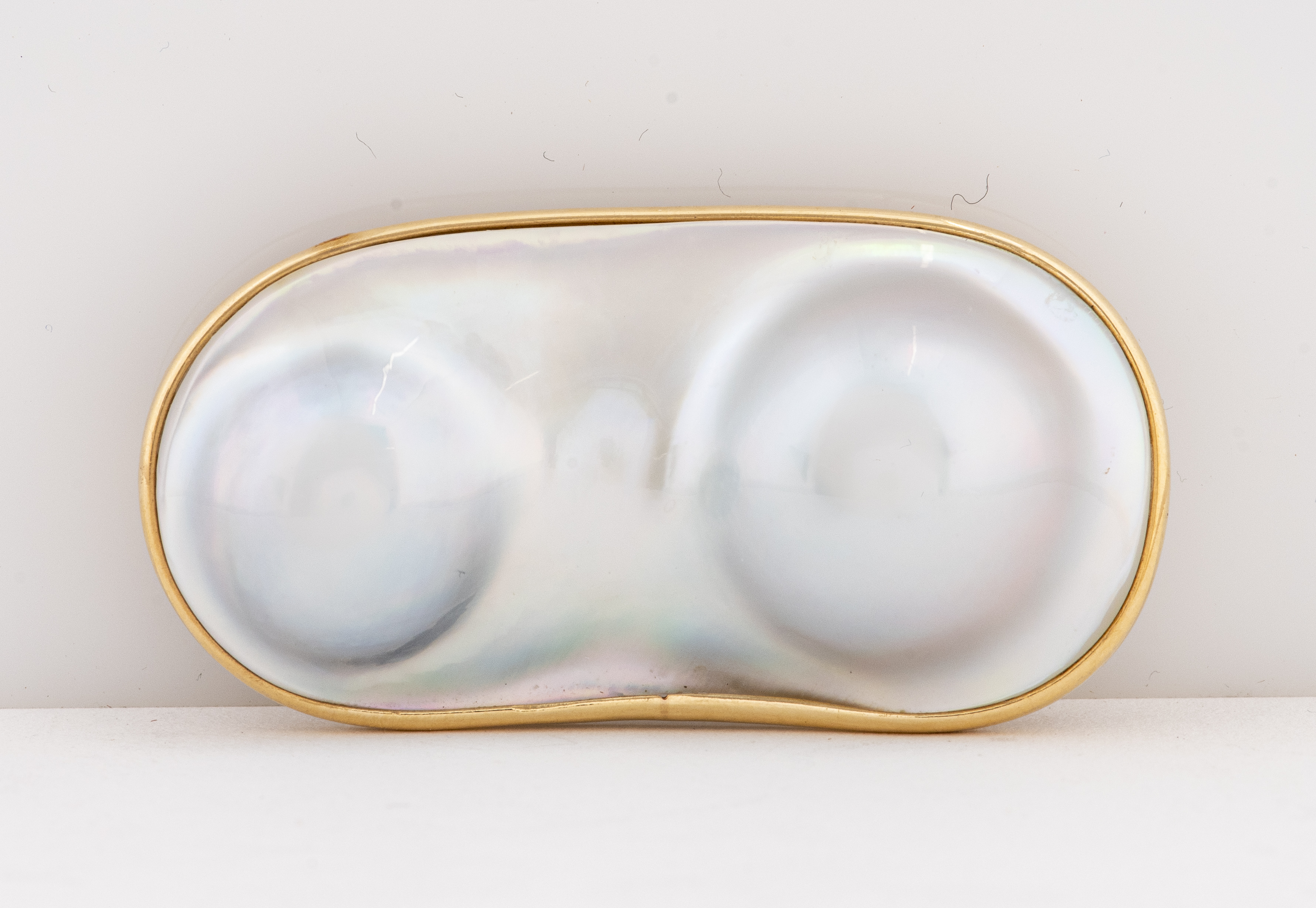14K BAROQUE DOUBLE MABE PEARL BROOCH 2d371d