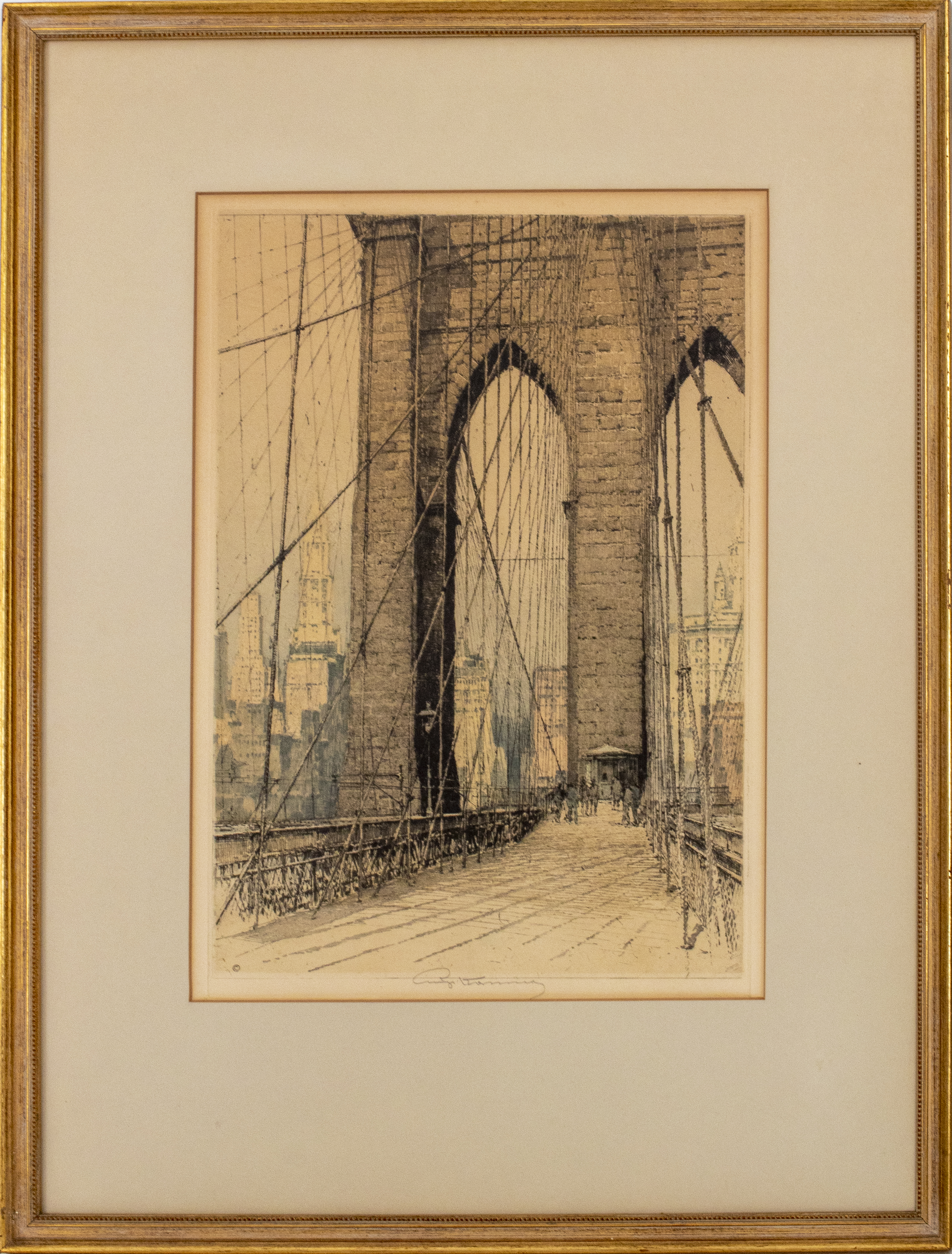 LUIGI KASIMIR COLOR ETCHING BROOKLYN 2d38bb