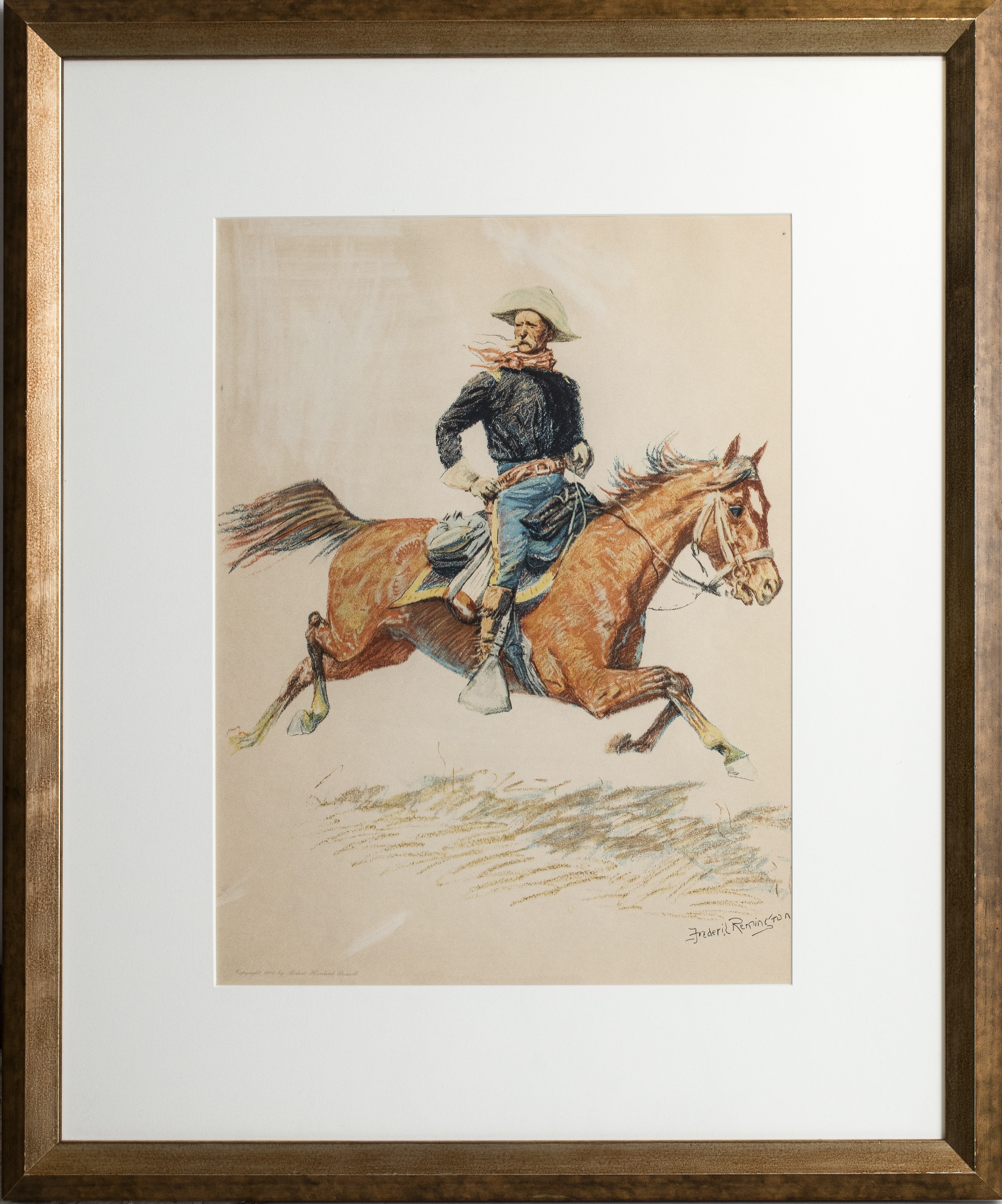 FREDERIC REMINGTON LITHOGRAPH  2d398f