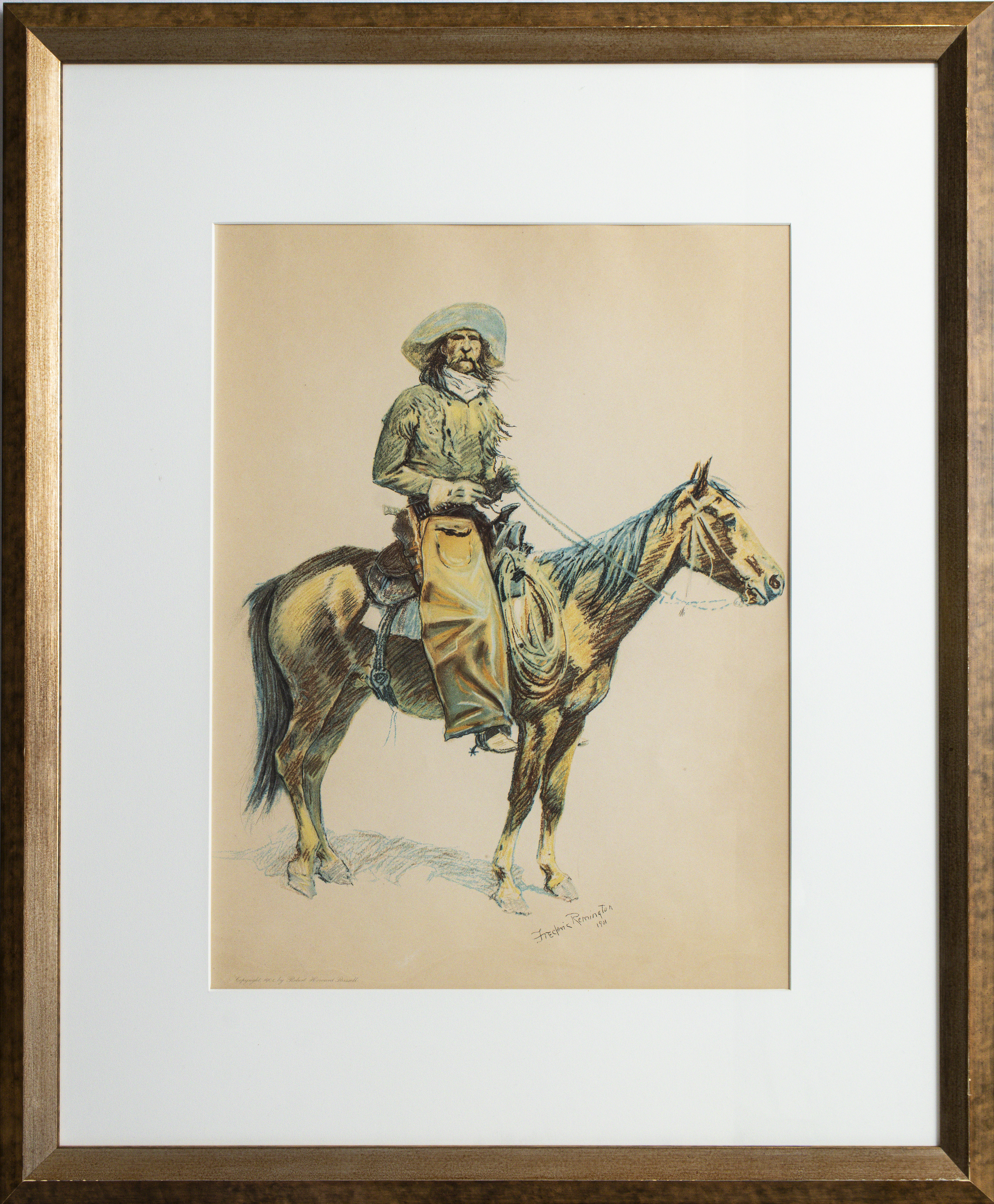 FREDERIC REMINGTON LITHOGRAPH, 1901