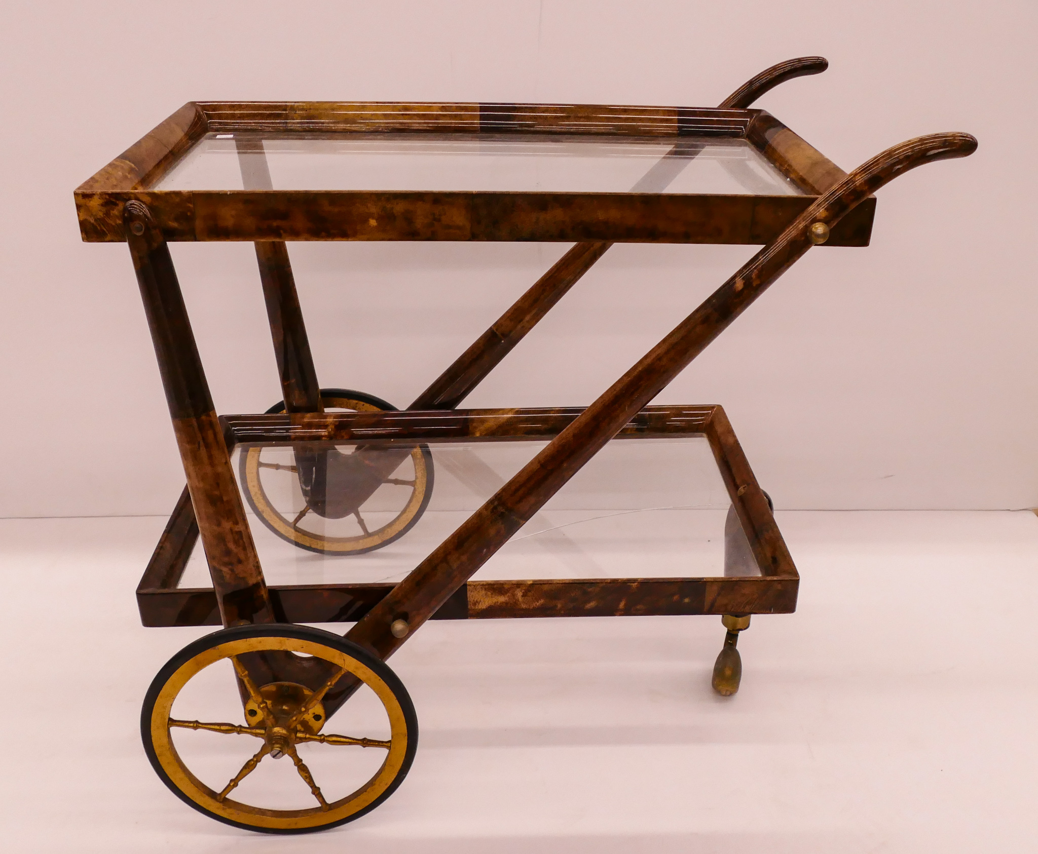 Midcentury Laminated Tea Cart-