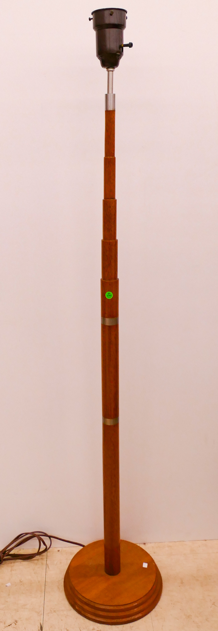 Midcentury Wood Floor Lamp- 62''