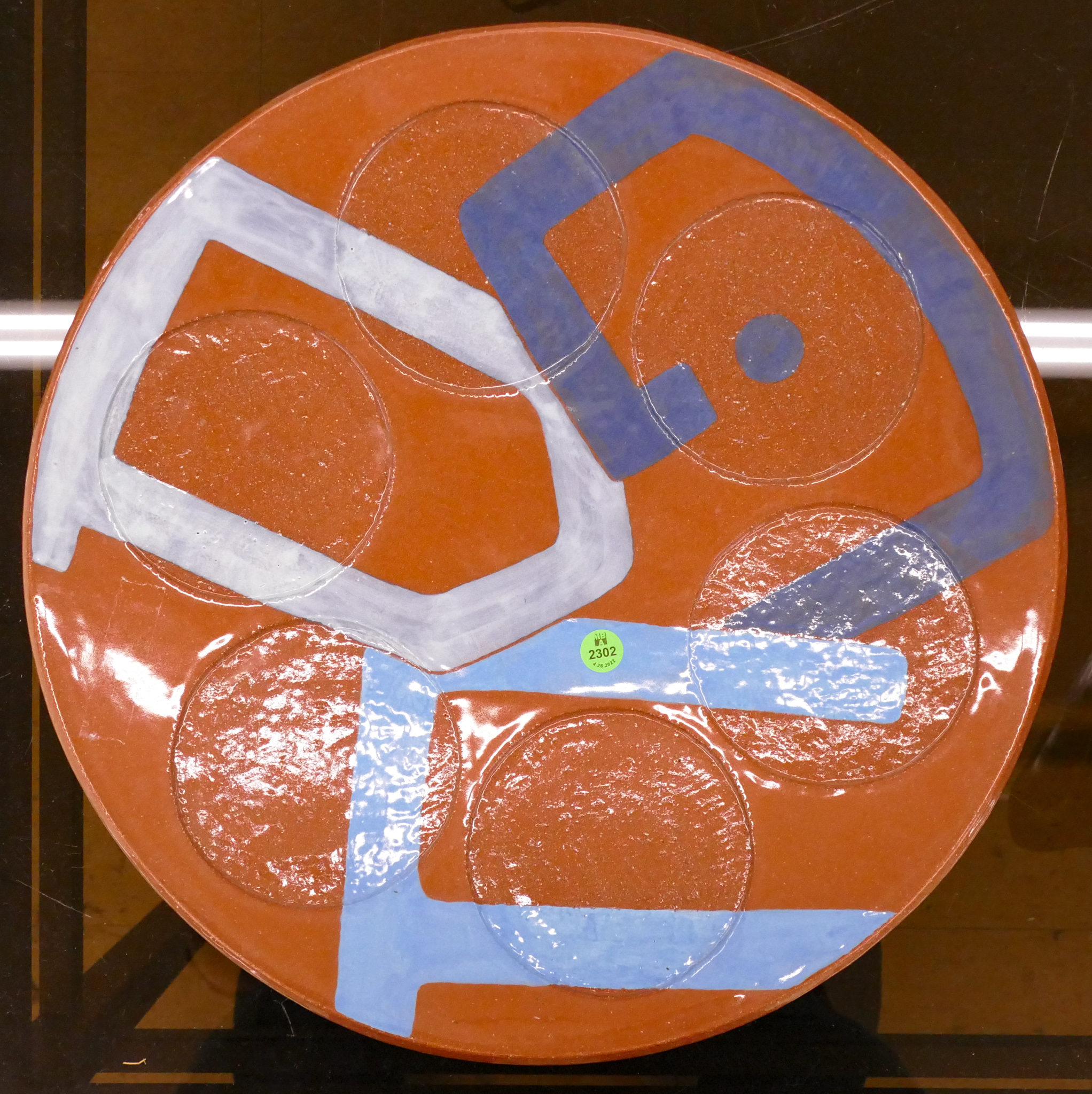 Newman Abstract Terracotta Charger  2d61de