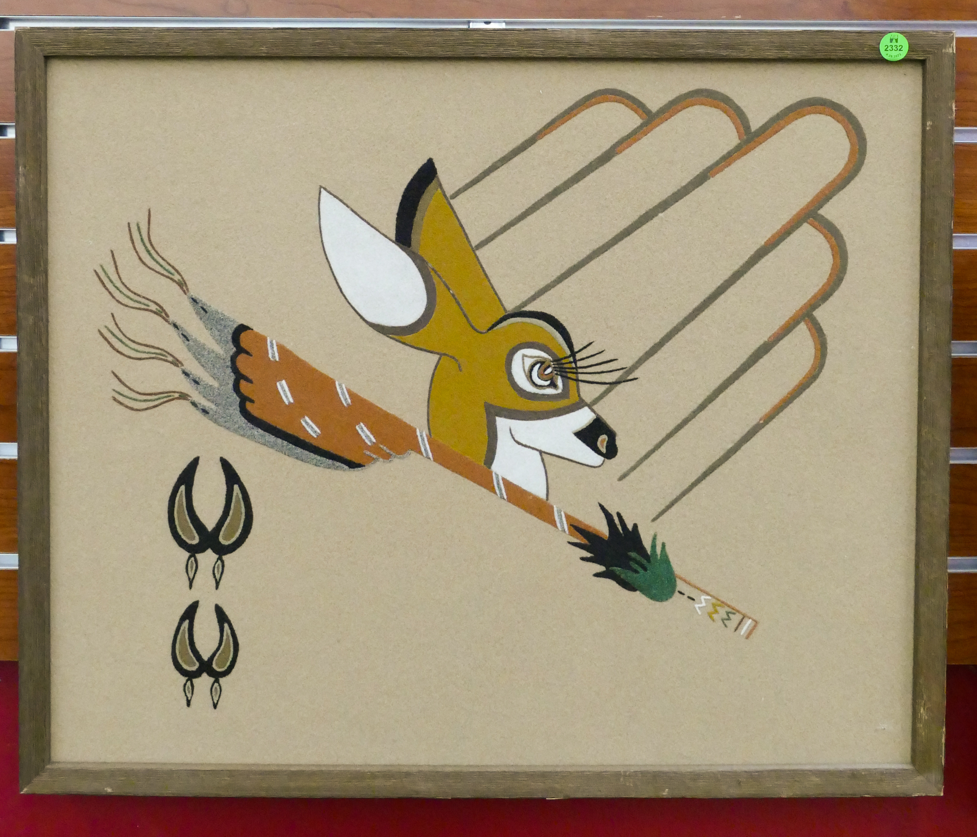 Harry Yabery Deer Head Sand Painting 2d6232