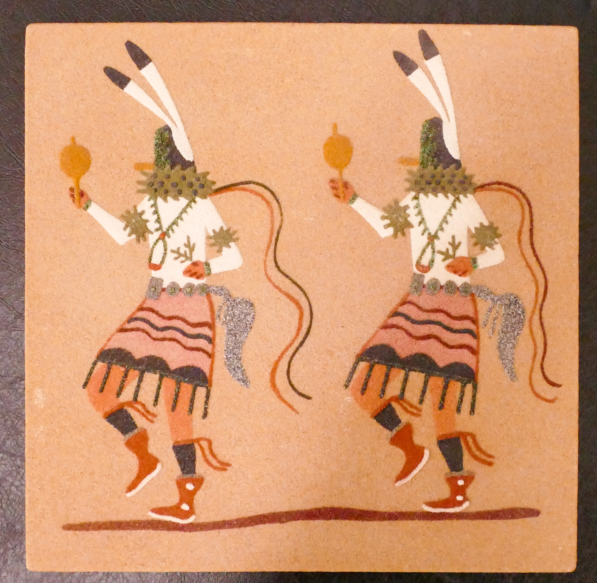 Hopi Kachina Dancer Square Sand 2d6239