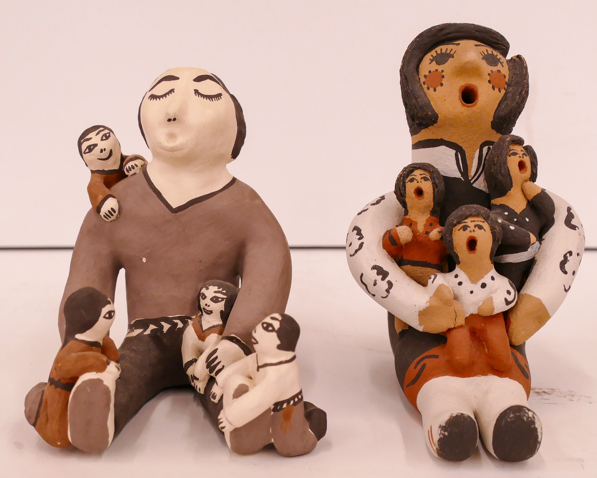 2pc Southwest Ceramic Storyteller Figures-