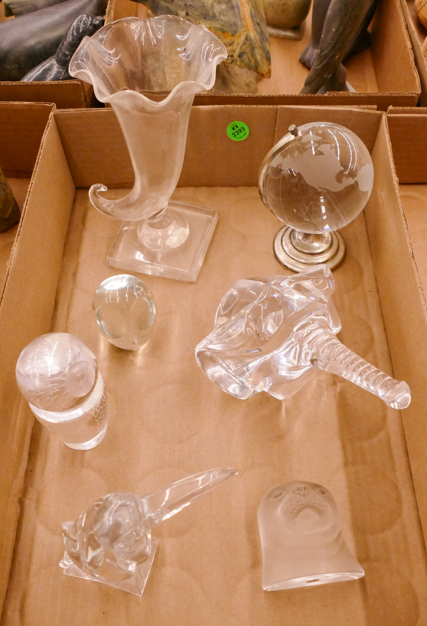 Box 7pc Crystal Animal Figures