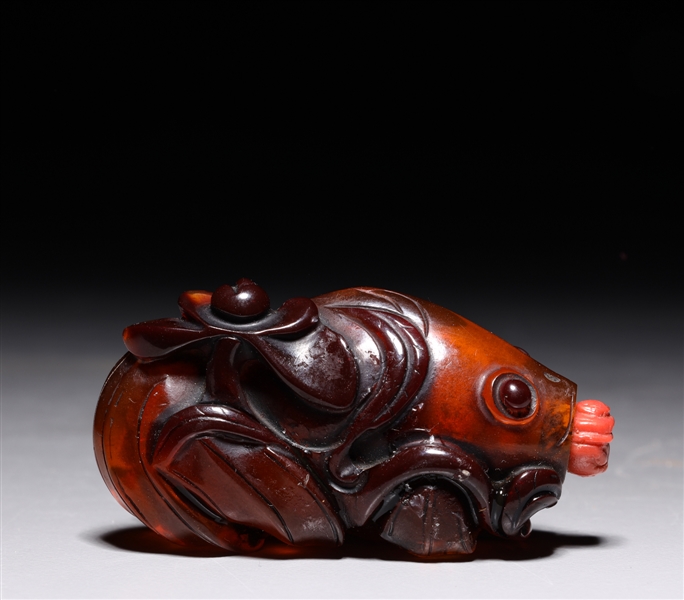 Chinese carved amber like, possibly
