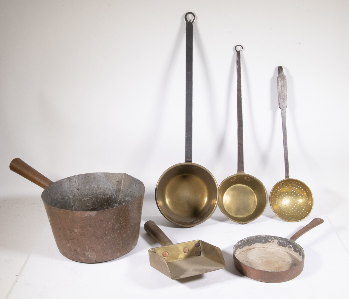 COPPER & BRASS COOKWARE Lot of