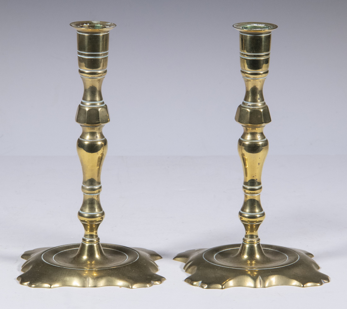 PAIR OF REPRO QUEEN ANNE BRASS 2d674e