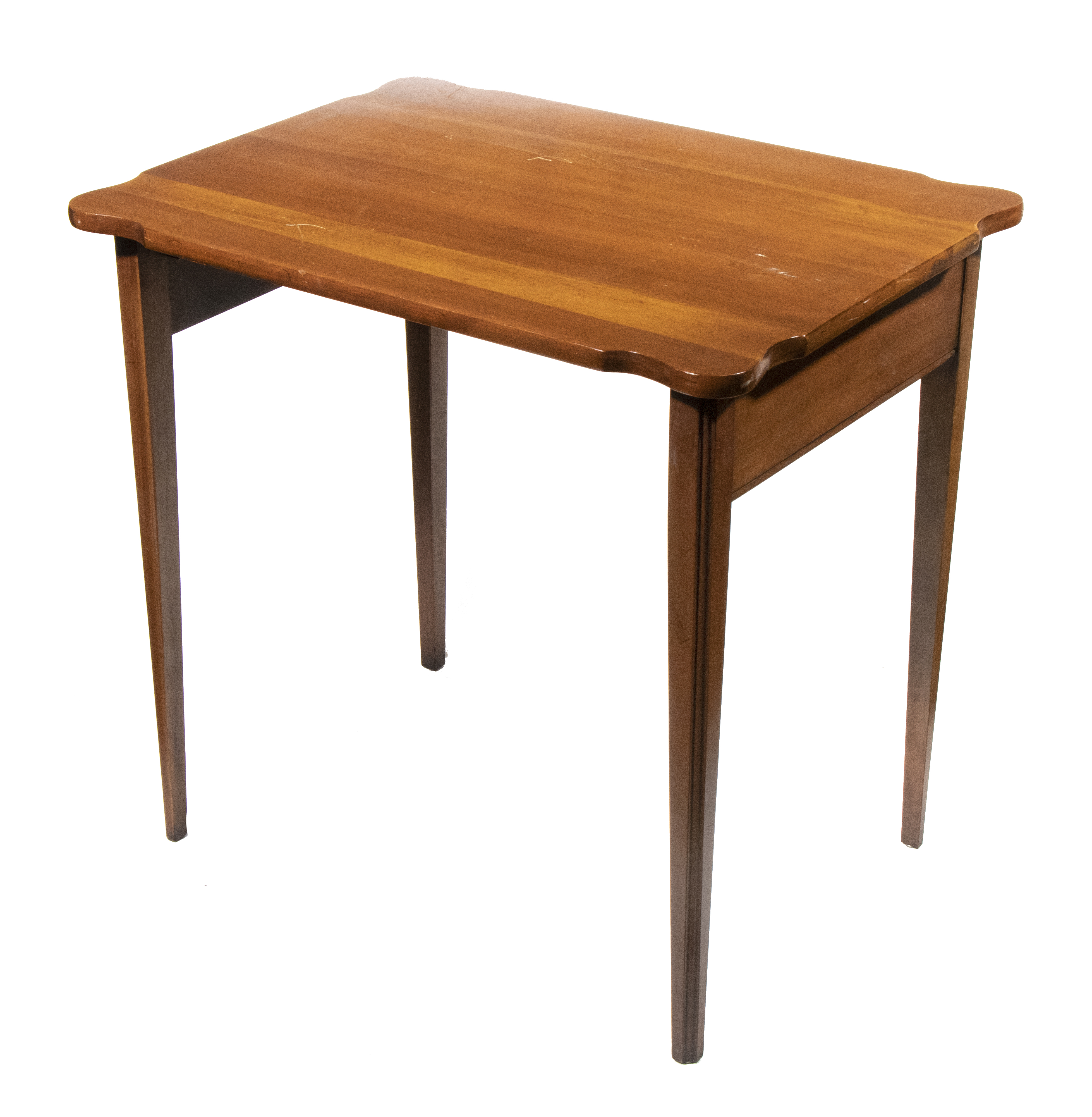 SIDE TABLE Contemporary Shaped Top Hardwood