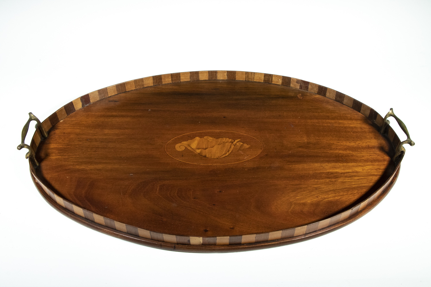 ENGLISH MAHOGANY SERVING TRAY Vintage 2d675d