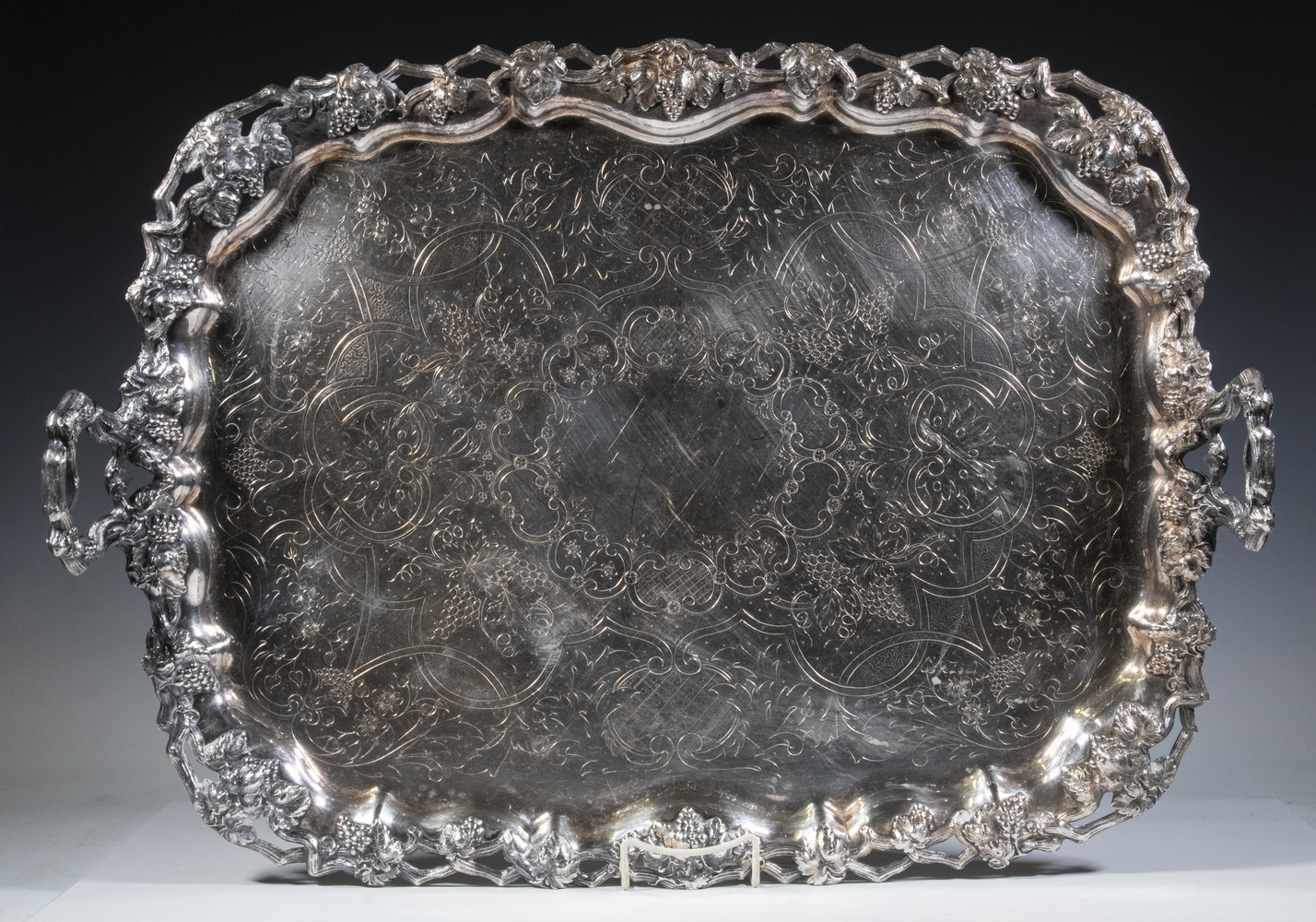 FRENCH SILVER-PLATE SERVING TRAY