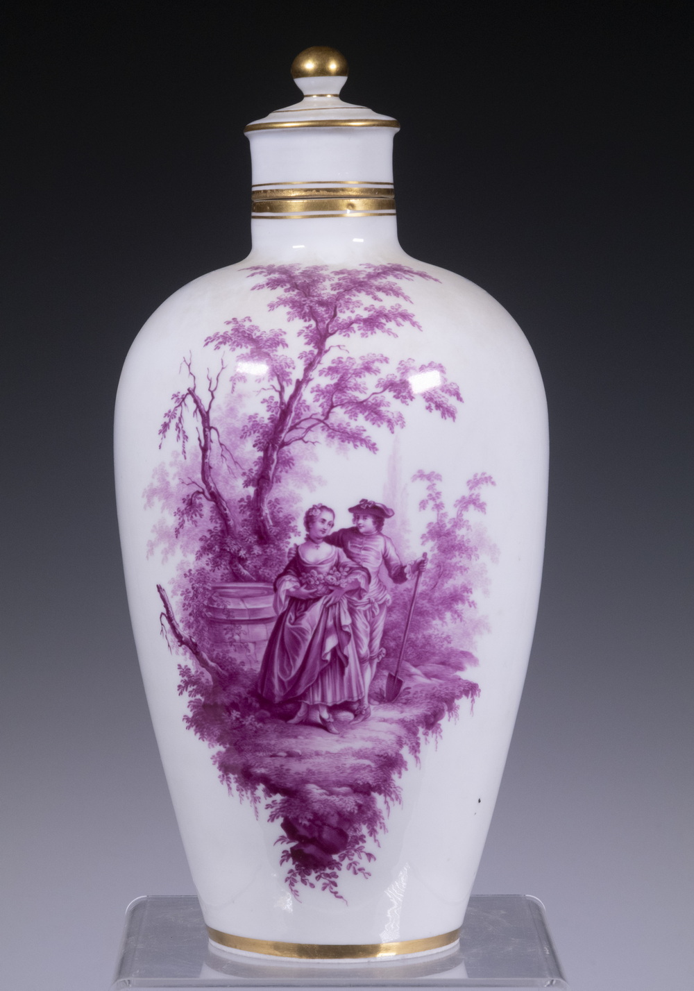 MEISSEN PORCELAIN COVERED JAR 19th c.