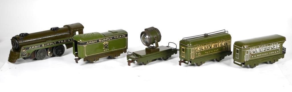 MARX TIN LITHO ARMY SUPPLY TRAIN 500