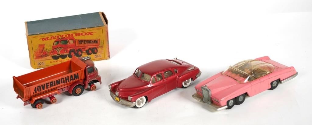 VINTAGE DINKY TOY CARSThree pieces