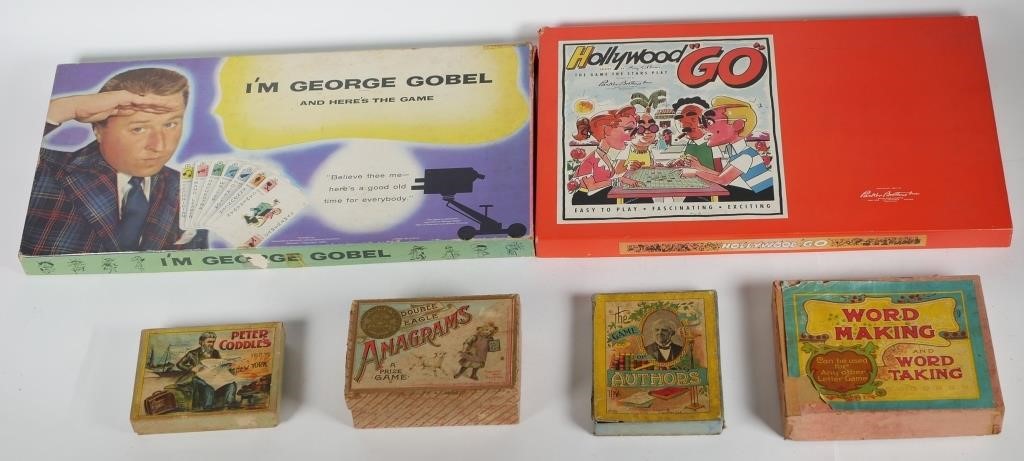 GROUP OF SIX ANTIQUE AND VINTAGE GAMESFour
