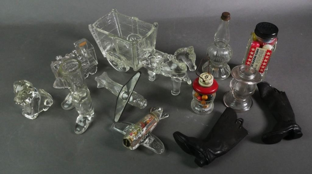 VINTAGE GLASS CANDY CONTAINERSLot 2d6999