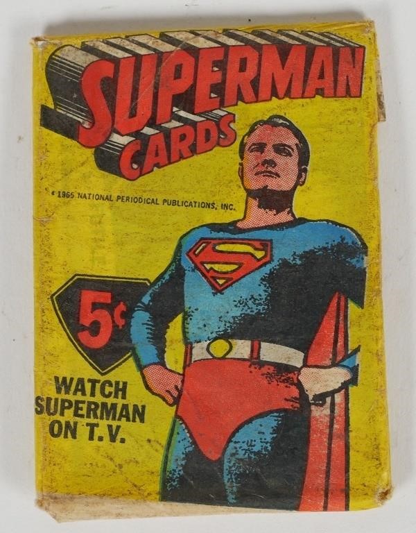 1965 TOPPS SUPERMAN WAX CARD PACK1965