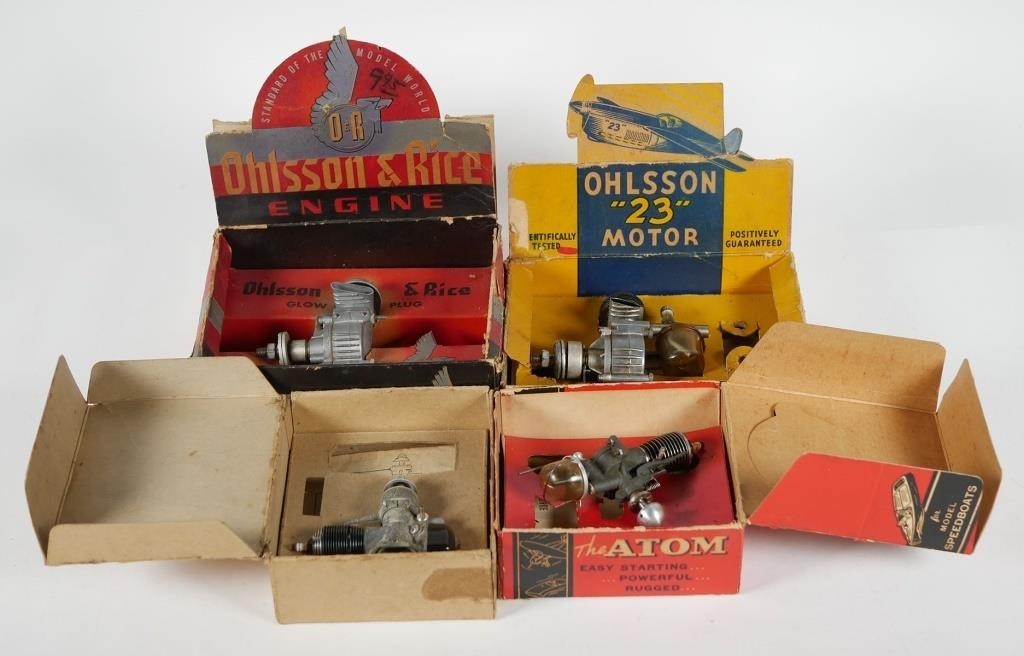 (4) VINTAGE MODEL AIRPLANE GAS