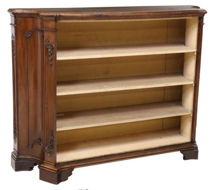 ITALIAN CARVED WALNUT OPEN SHELVED 2d6a64