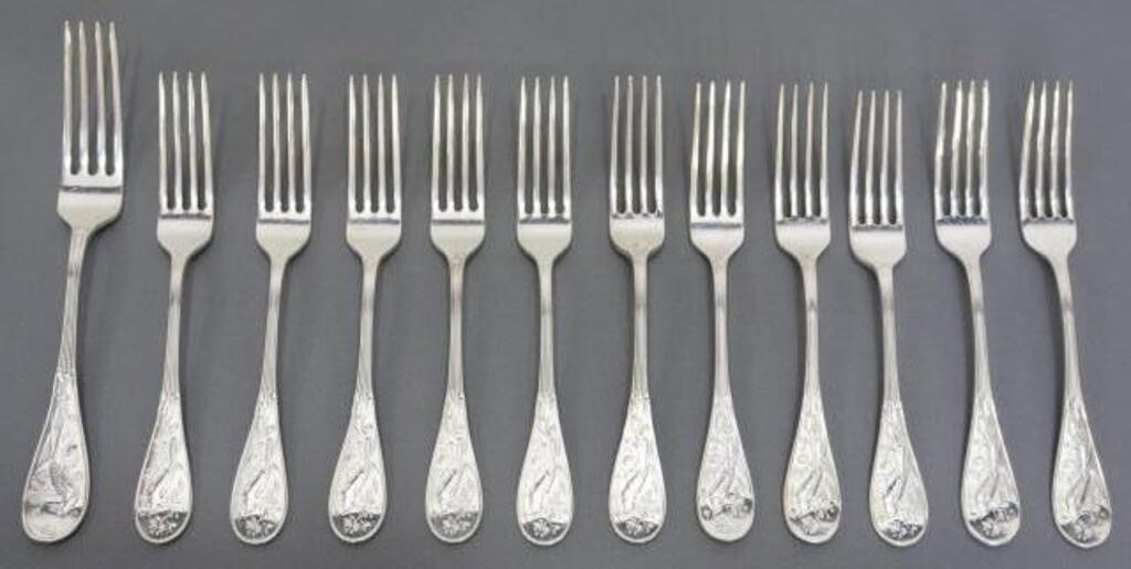  12 TIFFANY CO AUDUBON STERLING 2d6aaa