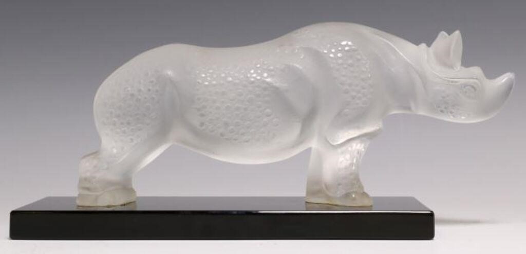 FRENCH LALIQUE RHINOCEROS CRYSTAL