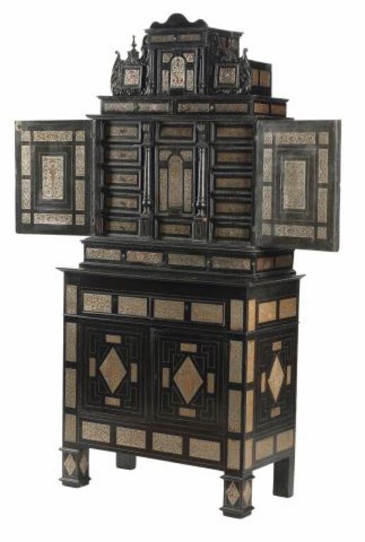 CONTINENTAL PEWTER INLAID CABINET 2d6afe