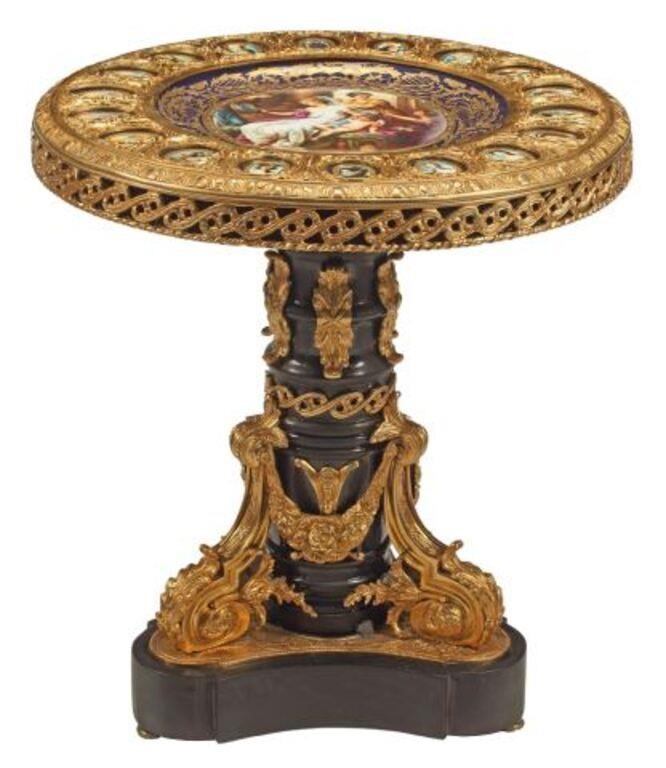 LOUIS XV STYLE ORMOLU MOUNTED PORCELAIN 2d6b11