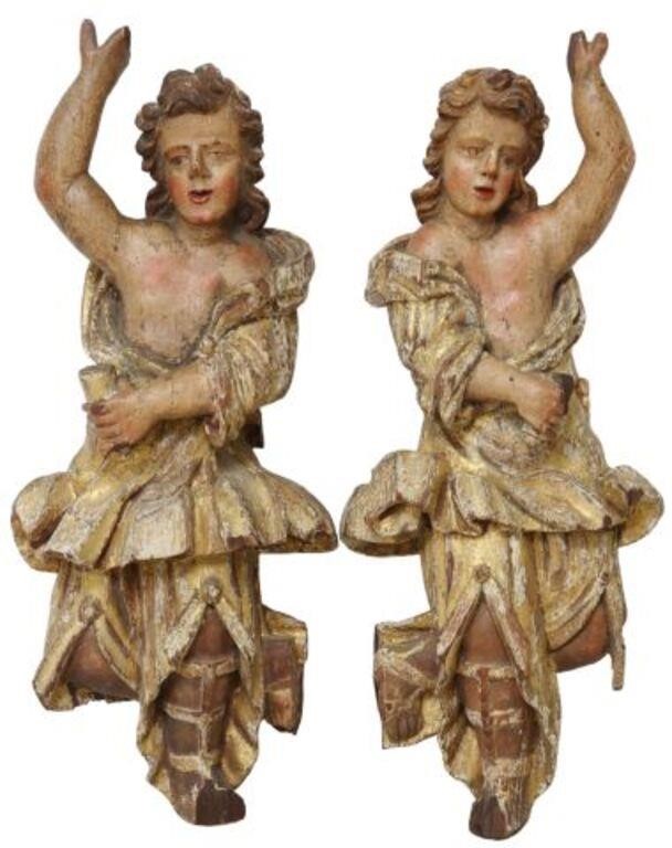  2 LARGE ITALIAN CARYATID WALL 2d6b14