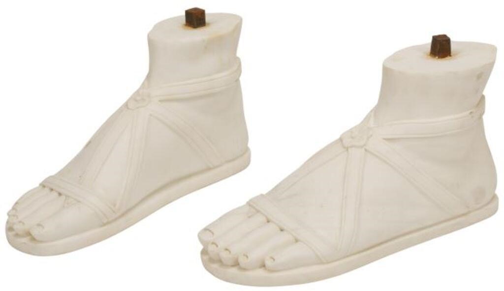 (2) CLASSICAL STYLE MARBLE FEET(pair)