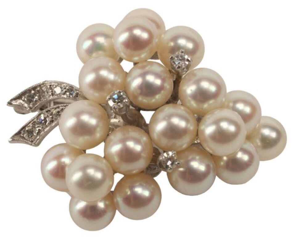 ESTATE 14KT WHITE GOLD PEARL  2d6b8f