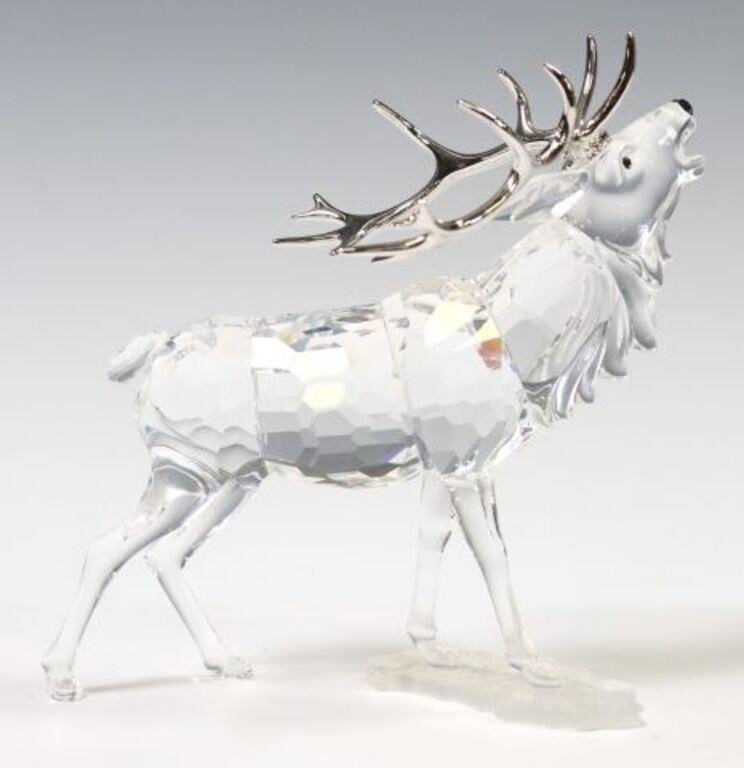 CRYSTAL STAG SILVER TONE ANTLERS  2d6bc4