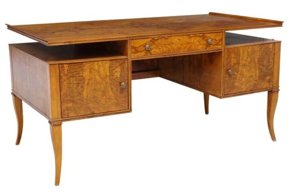 CONTEMPORARY BURLWOOD WRITING DESKContemporary 2d6be2