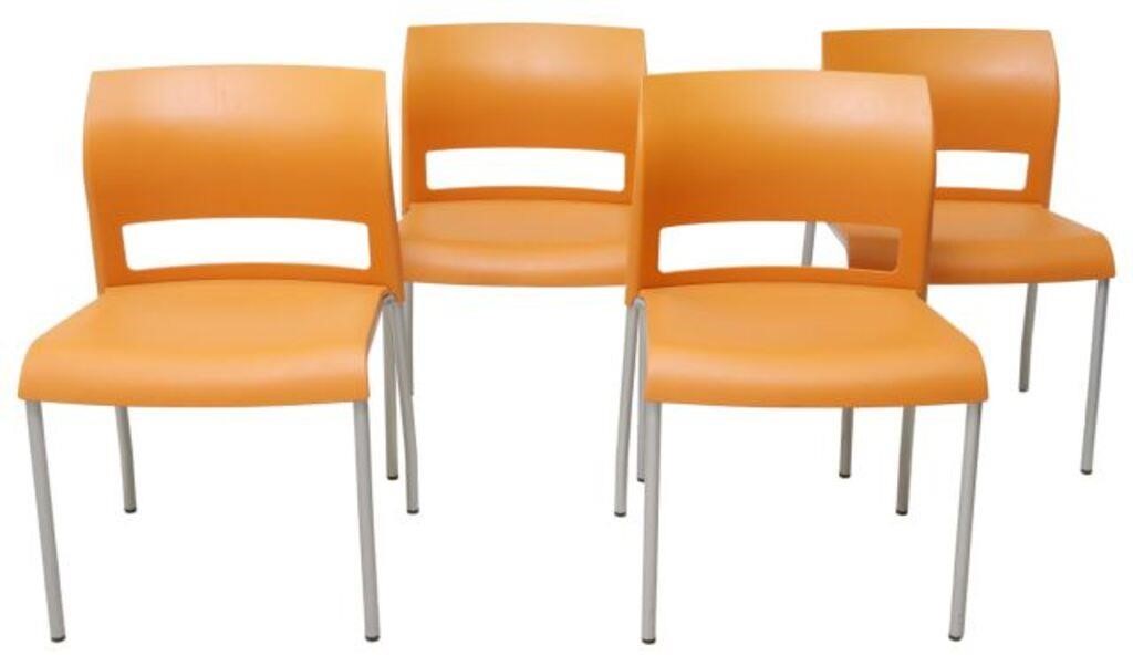 (4) STEELCASE 'MOVE' BURNT ORANGE