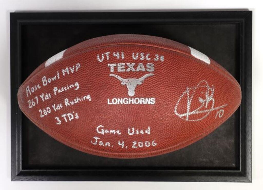 U OF TEXAS VINCE YOUNG SIGNED ROSE