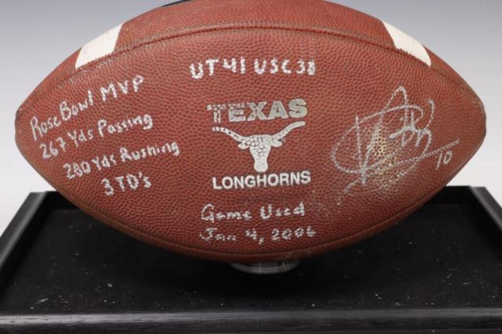 U OF TEXAS VINCE YOUNG SIGNED ROSE