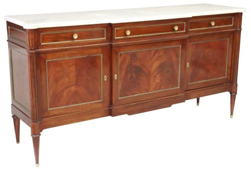 LOUIS XVI STYLE MARBLE TOP MAHOGANY 2d6c48